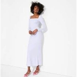 NEW Wild Fable Butterbliss Light Aqua Blue Longsleeve Maxi‎ Dress, Small